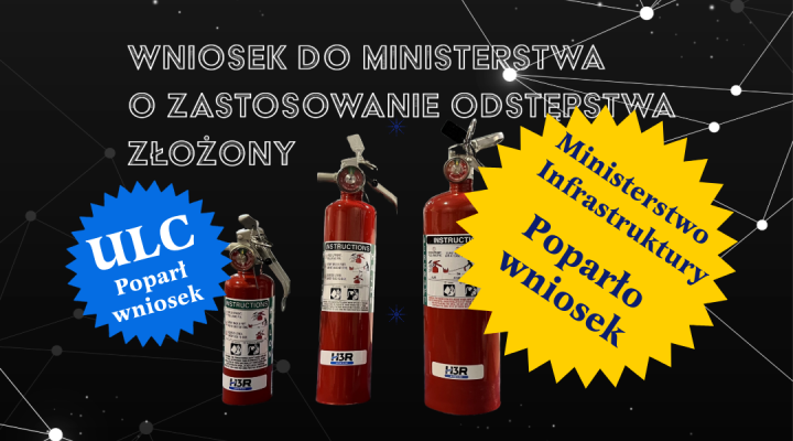 Gaśnice halonowe - ULC poprał wniosek