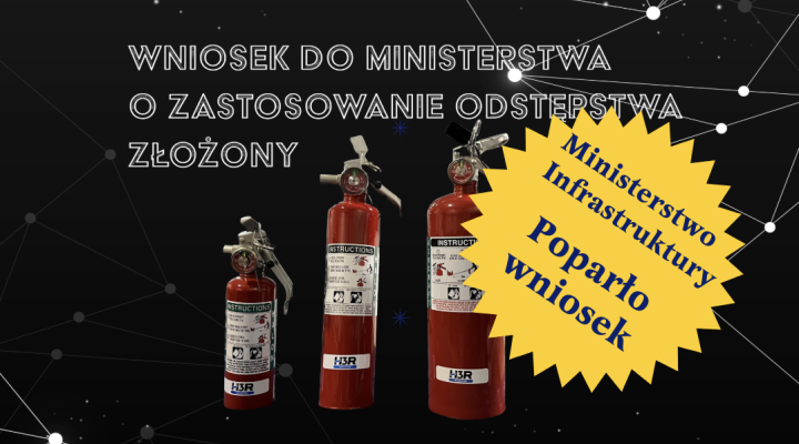 MI popiera wniosek o zastosowanie odstępstwa w sprawie stosowania halonu 1211 w gaśnicach ręcznych