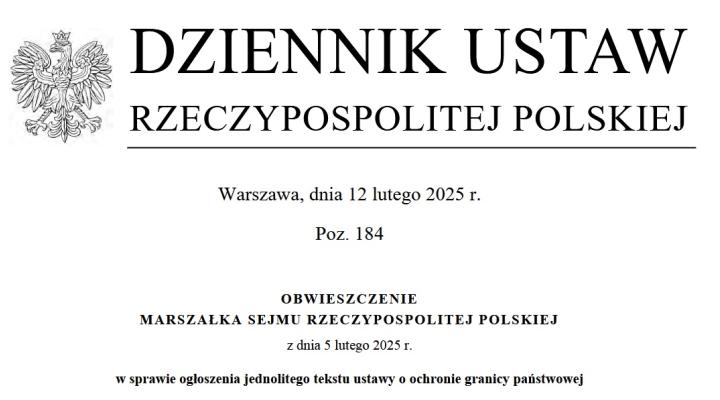 Obwieszczenie Marszałka Sejmu Rzeczpospolitej Polskiej z dnia 5 lutego 2025