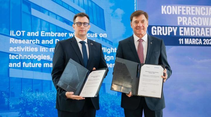 Embraer i Łukasiewicz - Instytut Lotnictwa podpisały porozumienie o współpracy (fot. Łukasiewicz - Instytut Lotnictwa)