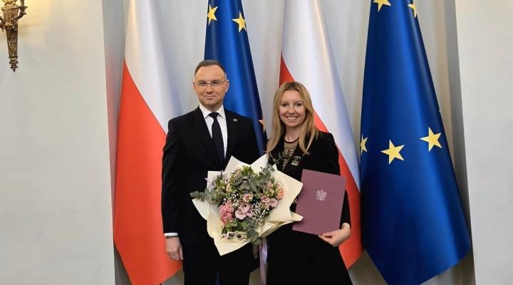 Prezydent RP Andrzej Duda i prof. Anna Konert (fot. Anna Konert)