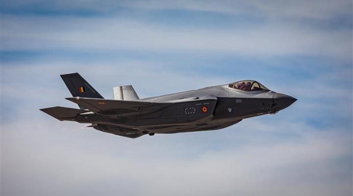 F-35 belgijskich Sił Powietrznych w locie (fot. Michael Moors, Belgian Air Force, Facebook)