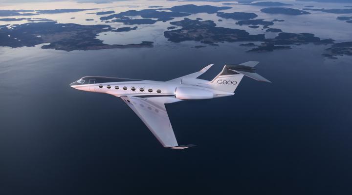 Gulfstream G800 w locie (fot. gulfstream.com)