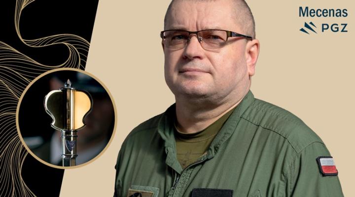 Płk pil. Krzysztof Zwoliński laureatem nagrody Buzdygan (fot. Michał Niwicz)