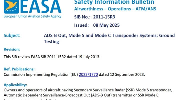 Biuletyn bezpieczeńśtwa EASA, 2011-15R3