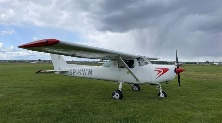 Cessna 152 (SP-KWW) na lotnisku w Pobiedniku Wielkim (fot. Aeroklub Krakowski)