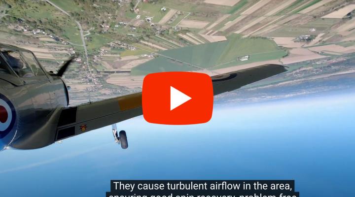 Chipmunk DHC-1 wyprowadzanie z korkociągu