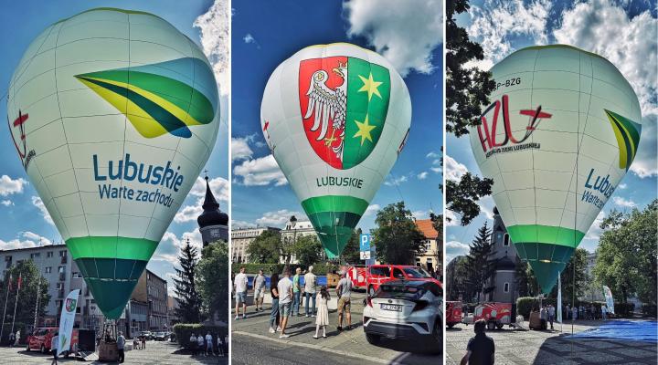 Nowy balon Aeroklubu Ziemi Lubuskiej na Placu Bohaterów w Zielonej Górze (fot. Aeroklub Ziemi Lubuskiej)