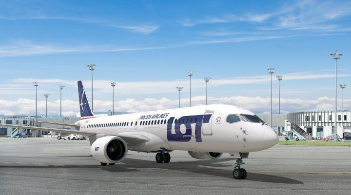 A220 w barwach PLL LOT, fot PLL LOT