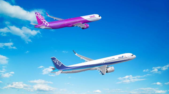A321neo i A321XLR w barwach Ana Holdings, fot. Airbus