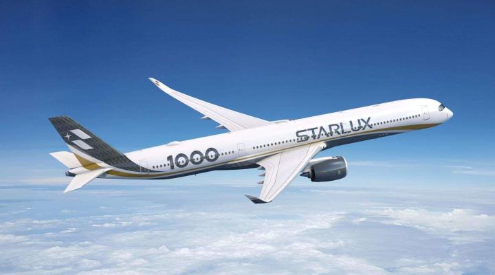 A350-1000 w barwach STARLUX Airlines (fot. Airbus)