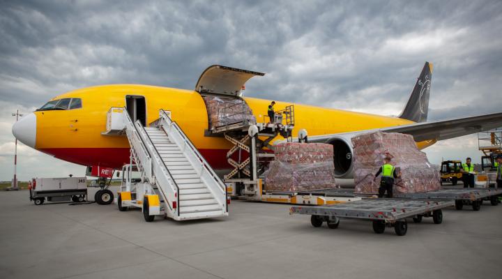 Boeing 767 należący do linii Sky Taxi na lotnisku Rzeszów-Jasionka (fot. Port Lotniczy Rzeszów-Jasionka)