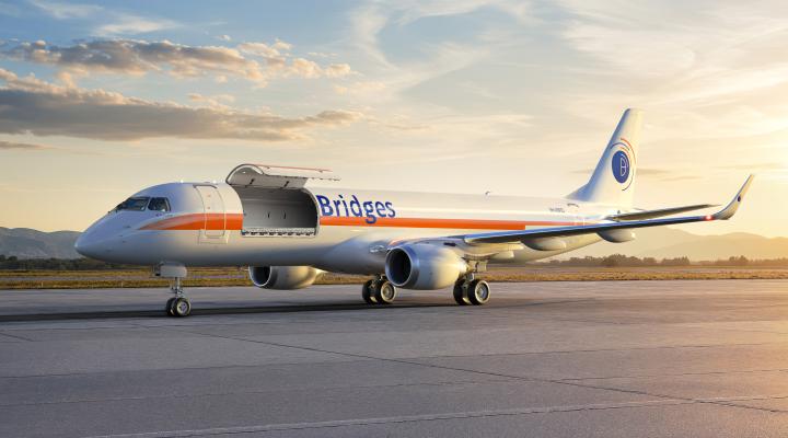 Embraer E190F w barwach Bridges Air Cargo (fot. Embraer)