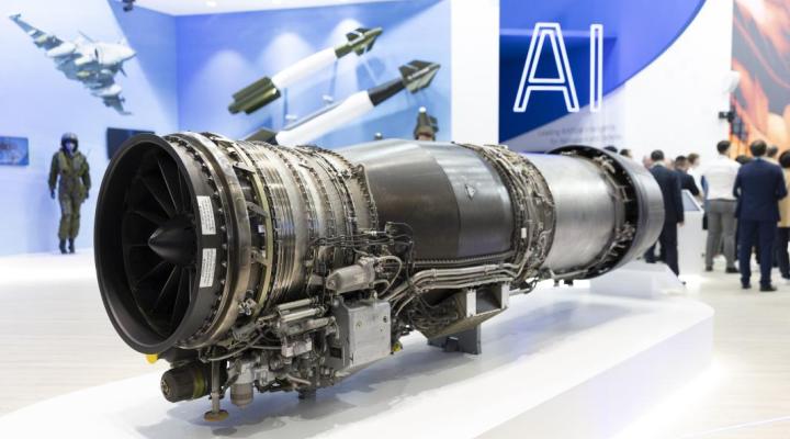 Silnik Safran M88 napędzający Rafale na Paris Air Show 2025 (fot. Safran)