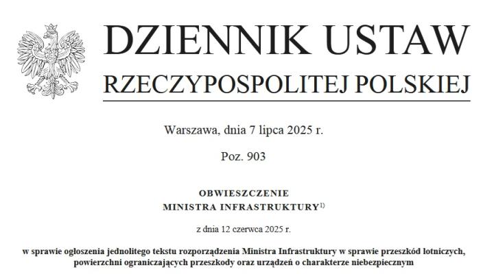 Obwieszczenie Ministra Infrastruktury z 7 lipca 2025