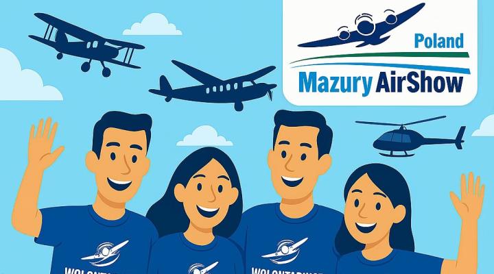 Wolontariusze na Mazury AirShow 2025 (fot. Mazury AirShow, Facebook)