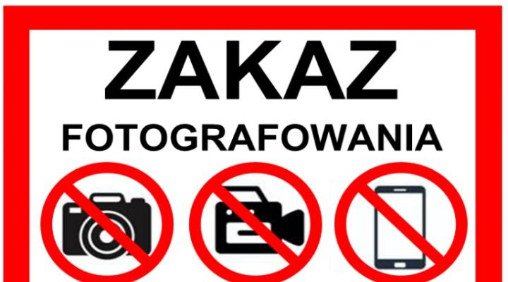 Wzór znaku zakazu fotografowania, fot. Ministertwo Obrony Narodowej