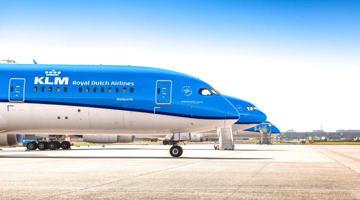 KLM - samoloty na płycie lotniska (fot. KLM)