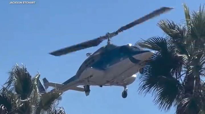 Wypadek śmigłowca Bell 222SP w Kalifornii, fot. kadr youtube