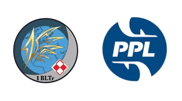 1 Baza Lotnictwa Transportowego i PPL S.A. - logo (fot. 1 Baza Lotnictwa Transportowego)
