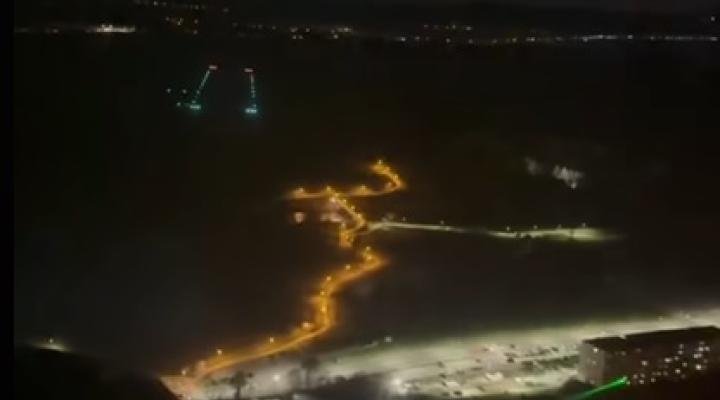 Incydent z oślepianiem laserem na podejściu do lotniska w Nowym Targu, fot. Lotnisko w Nowym Targu