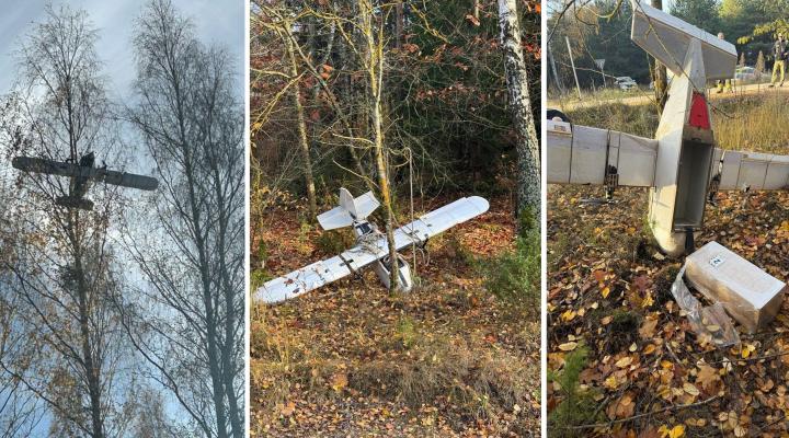 Próba przemytu dronem (fot. Podlaski OSG)