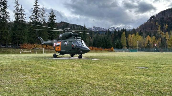 W-3 Sokół SAR na lądowisku w Zakopanem (fot. 3. Skrzydło Lotnictwa Transportowego)