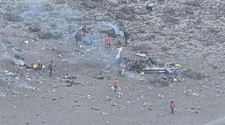 Katastrofa śmigłowca w Tananii, fot. Seshka News