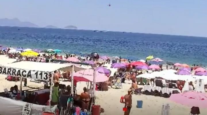 Katastrofa Cessny 107A na plaży w Rio de Janeiro, fot. stuff_co_nz