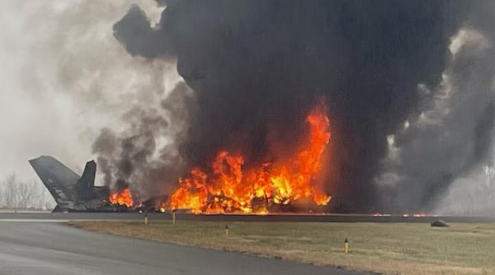 Katastrofa Cessny Citation II na lotnisku Statesville, fot. wbtv