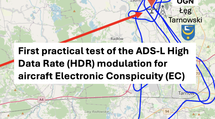 Pierwszy praktyczny test modulacji HDR systemu ADS-L przy współpracy z siecią OGN obrazek tytułowy