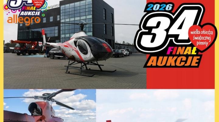 aukcja - lot śmigłowcem, fot. allegro