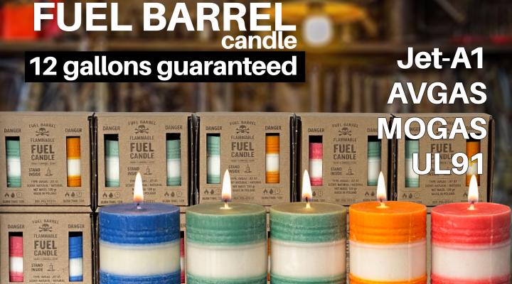 Fuel Barrel / Świeczka Beczka - paliwo lotniczego klimatu