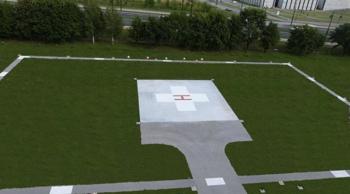 Lądowisko dla śmigłowców przy Szpitalu MSW w Lublinie (fot. Materiały MSW)