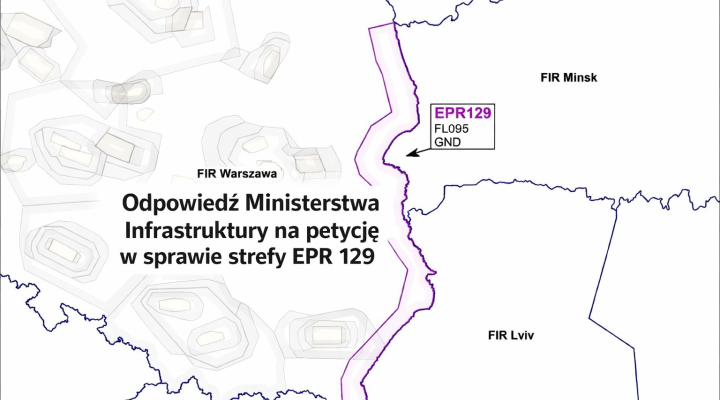 Odpowiedź Ministerstwa Infrastruktury na petycję w sprawie strefy EPR129, fot.dlapilota_pl