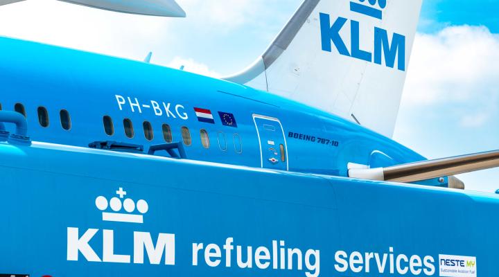 Samolot KLM - tankowanie SAF (fot. KLM)