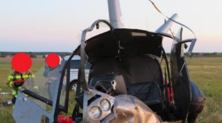 Wypadek śmigłowca R44 Cadet, fot. źródło_PKBWL