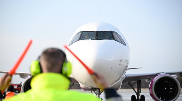 A321 linii Wizz Air na lubelskim lotnisku (fot. Jacek Gański, Port Lotniczy Lublin)