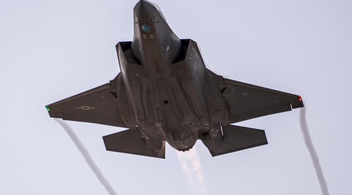 F-35 USAF w locie - widok z dołu (fot. U.S. Central Command﻿, Facebook)
