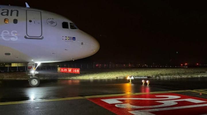 Incydent A320 linii SAS w Brukseli, fot. avherald