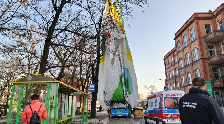 Miejsce upadku balonu Aeroklubu Ziemi Lubiskiej (znaki rejestracyjne SP-BZG) (fot. Justyna Matyja, Urząd Miasta Zielona Góra)2