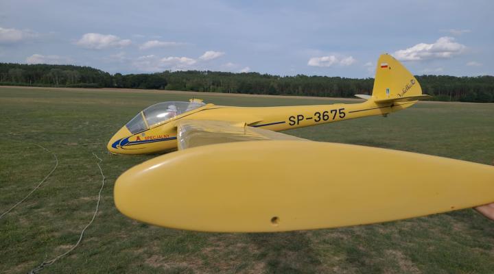 Szybowiec SZD 8 Jaskółka SP-3675 (fot. Toruńskie Stowarzyszenie Sympatyków Zabytkowych Szybowców)