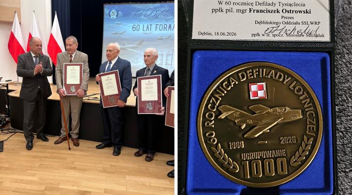 60. rocznica lotu 'Ugrupowania 1000' - hołd dla uczestników historycznej defilady powietrznej (fot. LAW)