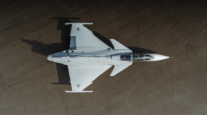 Gripen F - widok z góry (fot. SAAB)