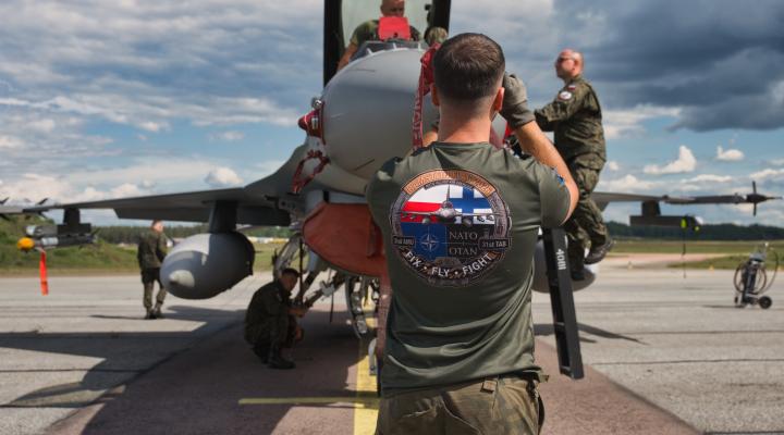 Polski samolot F-16 weźmie udział w ćwiczeniach lotniczych NATO pod nazwą Ramstein Flag 2026 (fot. 31 Baza Lotnictwa Taktycznego)