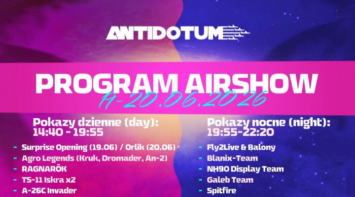 Program Antidotum Airshow Leszno (fot. Antidotum Airshow Leszno)