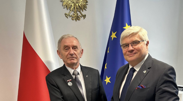 Wiesław Wojtasiak, członek PKBWL i Maciej Lasek, Sekretarz Stanu w Ministerstwie Infrastruktury (fot. PKBWL)