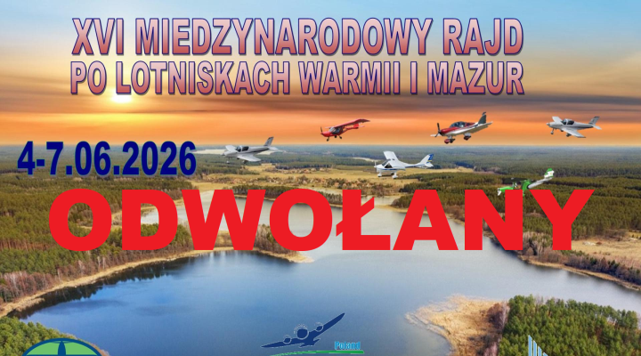 XVI Międzynarodowy Rajd po Lotniskach Warmii i Mazur - odwołany (fot. Aeroklub Krainy Jezior)
