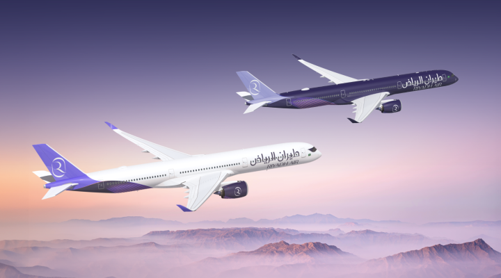 Airbus A350-1000 w barwach Riyadh Air @ Airbus 2026