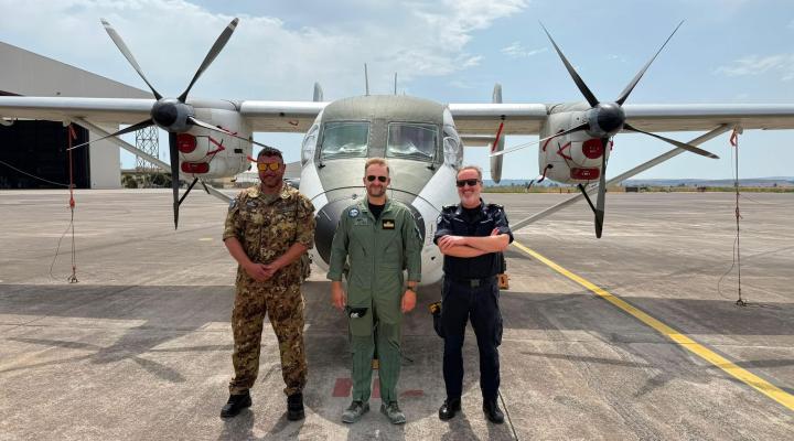 Wizyta Dowódcy Sił Operacji EUNAVFOR MED IRINI w Polskim Kontyngencie Wojskowym (fot. kpt. Bartłomiej Marczak)